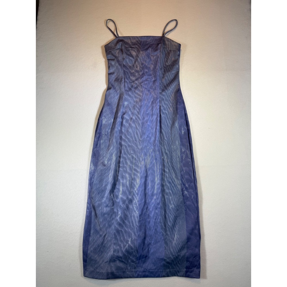 Cache Blue Midi Dress Sleeveless Party Cocktail Evening Formal Occasion